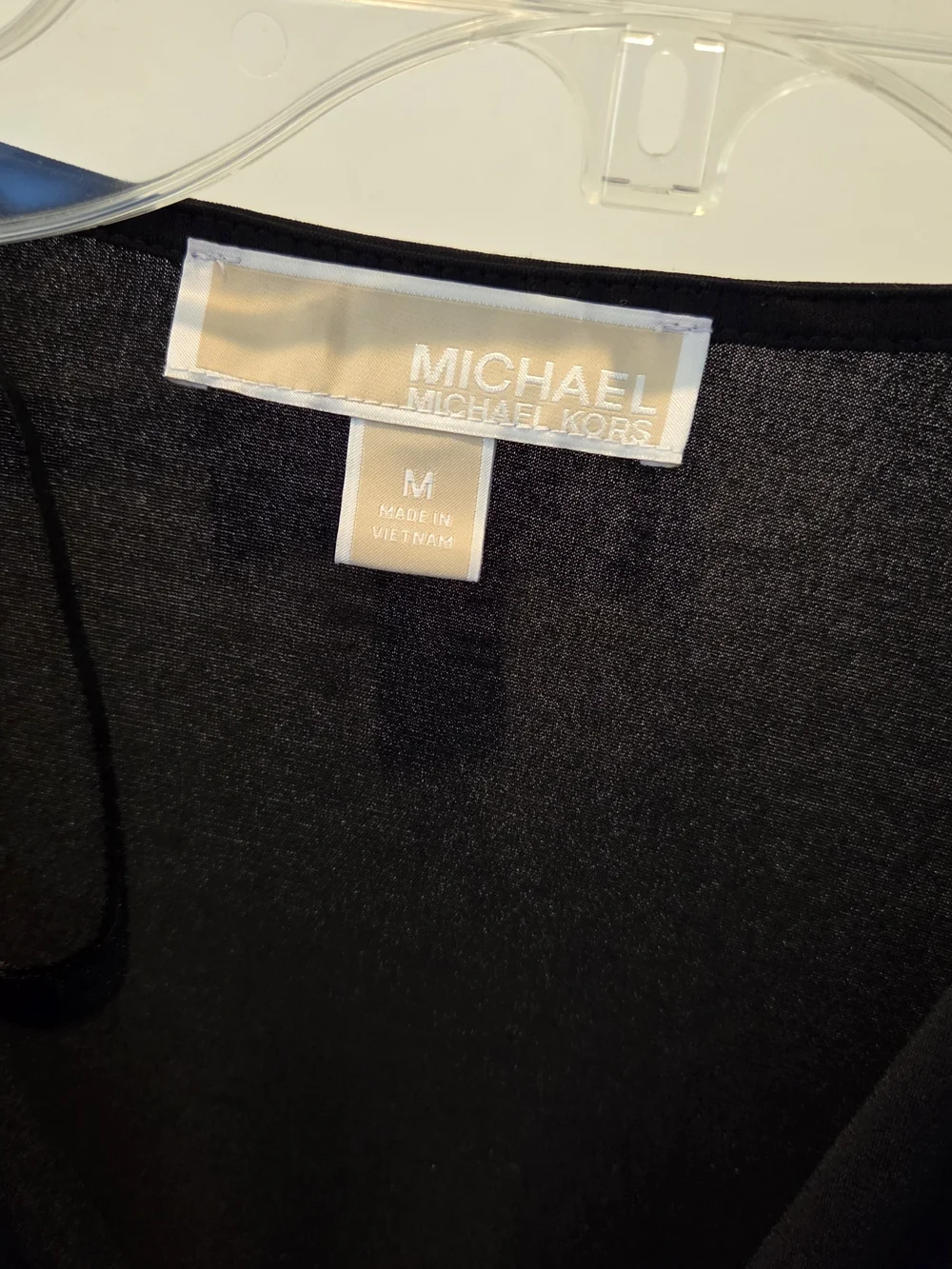 Michael Kors Black Womens Top with Branded Neck Label